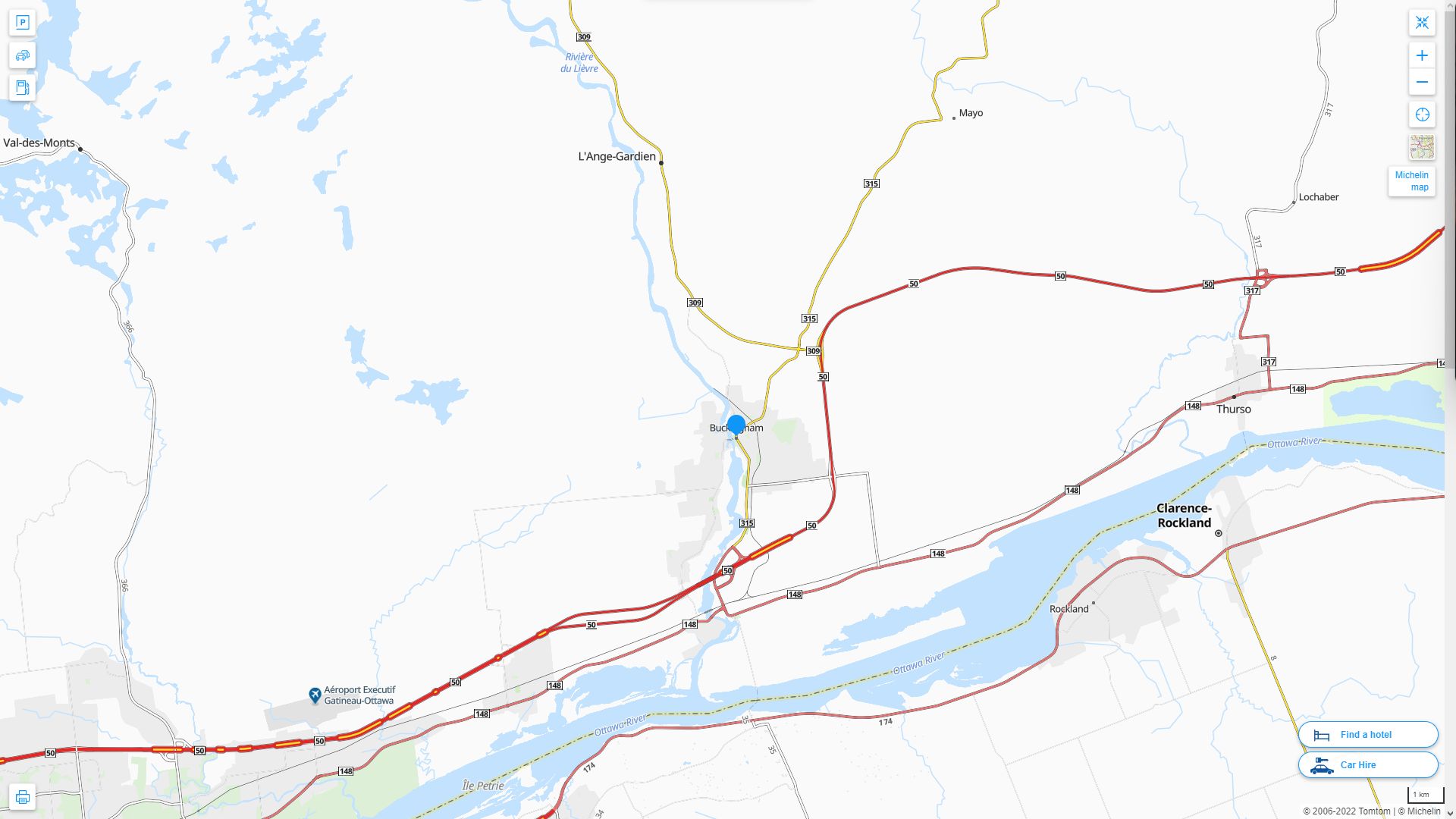 Buckingham Highway and Road Map